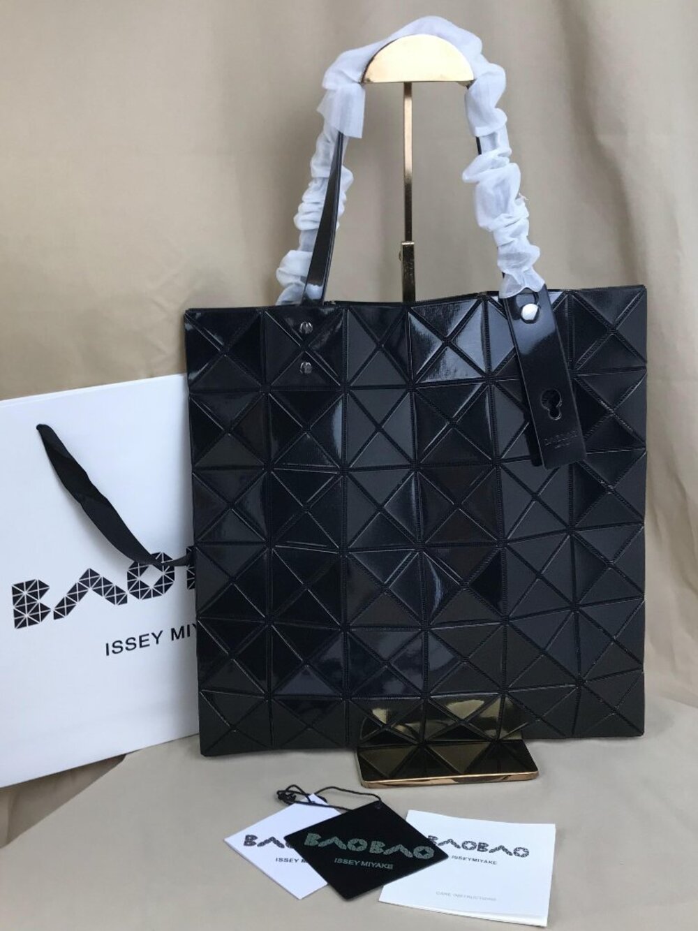 New Bao Bao Issey Miyake Lucent Tote Bag Black